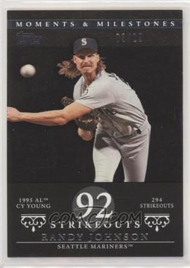 2007 Topps Moments & Milestones - [Base] - Black #51-92 - Randy Johnson (1995 AL Cy Young - 294 Strikeouts) /29