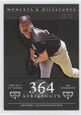 2007 Topps Moments & Milestones - [Base] - Black #55-364 - Randy Johnson (1999 NL Cy Young - 364 Strikeouts) /29