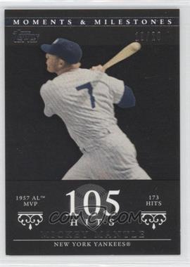 2007 Topps Moments & Milestones - [Base] - Black #75-105 - Mickey Mantle (1957 AL MVP - 173 Hits) /29