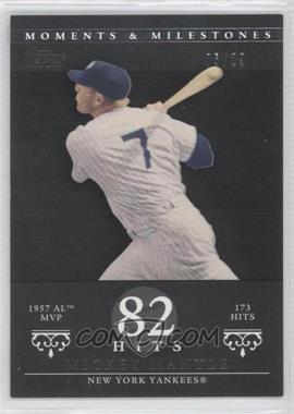 2007 Topps Moments & Milestones - [Base] - Black #75-82 - Mickey Mantle (1957 AL MVP - 173 Hits) /29