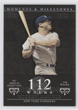 2007 Topps Moments & Milestones - [Base] - Black #77-112 - Mickey Mantle (1957 AL MVP - 146 Walks) /29