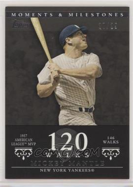 2007 Topps Moments & Milestones - [Base] - Black #77-120 - Mickey Mantle (1957 AL MVP - 146 Walks) /29