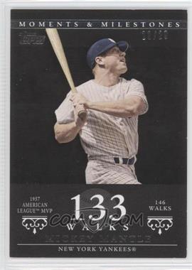 2007 Topps Moments & Milestones - [Base] - Black #77-133 - Mickey Mantle (1957 AL MVP - 146 Walks) /29