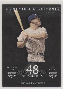 2007 Topps Moments & Milestones - [Base] - Black #77-48 - Mickey Mantle (1957 AL MVP - 146 Walks) /29 [EX to NM]