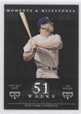 2007 Topps Moments & Milestones - [Base] - Black #77-51 - Mickey Mantle (1957 AL MVP - 146 Walks) /29