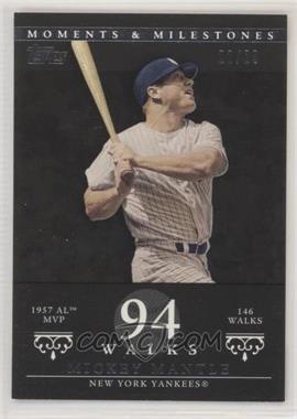 2007 Topps Moments & Milestones - [Base] - Black #77-94 - Mickey Mantle (1957 AL MVP - 146 Walks) /29 [EX to NM]