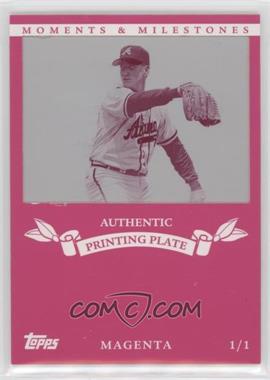 2007 Topps Moments & Milestones - [Base] - Printing Plate Magenta #138 - Tom Glavine /1