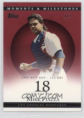 2007 Topps Moments & Milestones - [Base] - Red #80-18 - Mike Piazza (1993 NL ROY - 112 RBI) /1