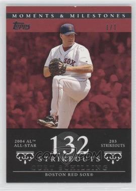 2007 Topps Moments & Milestones - [Base] - Red #92-132 - Curt Schilling (2004 AL All-Star - 203 Strikeouts) /1