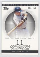 David Wright (2005 First Full Season - 102 RBI) #/150