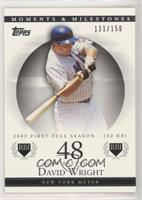 David Wright (2005 First Full Season - 102 RBI) [Noted] #/150