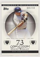 David Wright (2005 First Full Season - 102 RBI) [Noted] #/150