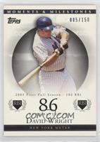 David Wright (2005 First Full Season - 102 RBI) #/150