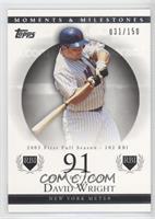 David Wright (2005 First Full Season - 102 RBI) #/150