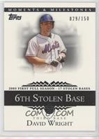 David Wright (2005 First Full Season - 17 Stolen Bases) #/150