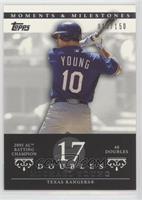 Michael Young (2005 AL Batting Champion - 40 Doubles) #/150