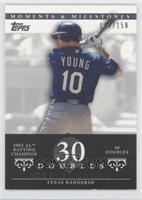 Michael Young (2005 AL Batting Champion - 40 Doubles) #/150