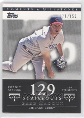 2007 Topps Moments & Milestones - [Base] #13-129 - Greg Maddux (1992 NL Cy Young - 199 Strikeouts) /150