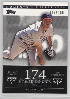 2007 Topps Moments & Milestones - [Base] #13-174 - Greg Maddux (1992 NL Cy Young - 199 Strikeouts) /150