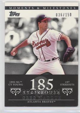 2007 Topps Moments & Milestones - [Base] #15-185 - Greg Maddux (1993 NL Cy Young - 197 StrikeOuts) /150