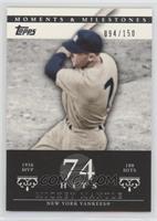 Mickey Mantle (1956 AL MVP - 188 Hits) #/150