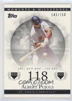 Albert Pujols (2001 NL ROY - 130 RBI) #/150