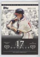 Chipper Jones (1999 NL MVP - 41 Doubles) #/150