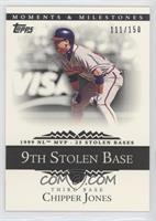 Chipper Jones (1999 NL MVP - 25 Stolen Bases) #/150