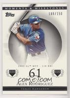 Alex Rodriguez (2003 AL MVP - 118 RBI) #/150