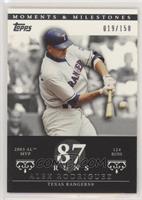 Alex Rodriguez (2003 AL MVP - 124 Runs) #/150