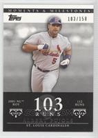 Albert Pujols (2001 NL ROY - 112 Runs) #/150