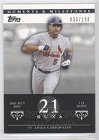 Albert Pujols (2001 NL ROY - 112 Runs) #/150