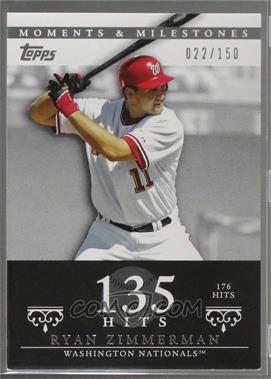 2007 Topps Moments & Milestones - [Base] #67-135 - Ryan Zimmerman (2006 Topps Rookie Cup Winner - 176 Hits) /150 [Noted]