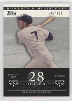 Mickey Mantle (1957 AL MVP - 173 Hits) #/150