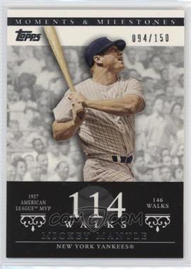 2007 Topps Moments & Milestones - [Base] #77-114 - Mickey Mantle (1957 AL MVP - 146 Walks) /150