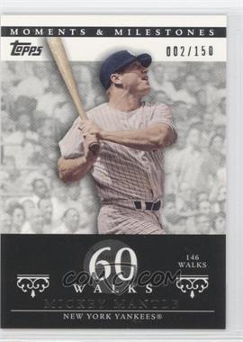 2007 Topps Moments & Milestones - [Base] #77-60 - Mickey Mantle (1957 AL MVP - 146 Walks) /150