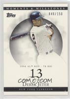 Derek Jeter (1996 AL ROY - 78 RBI) #/150