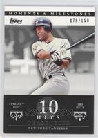 Derek Jeter (1996 AL ROY - 183 Hits) #/150