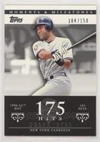 Derek Jeter (1996 AL ROY - 183 Hits) #/150