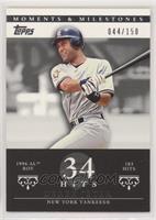 Derek Jeter (1996 AL ROY - 183 Hits) #/150