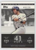 Derek Jeter (1996 AL ROY - 183 Hits) #/150