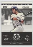 Derek Jeter (1996 AL ROY - 183 Hits) #/150