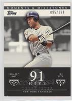 Derek Jeter (1996 AL ROY - 183 Hits) #/150