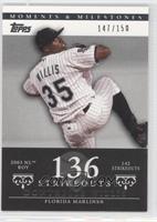 Dontrelle Willis (2003 NL ROY - 142 Strikeouts) #/150