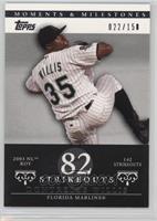 Dontrelle Willis (2003 NL ROY - 142 Strikeouts) #/150