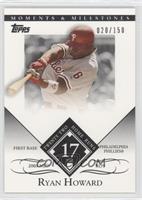 Ryan Howard (2005 NL ROY - 22 Home Runs) #/150