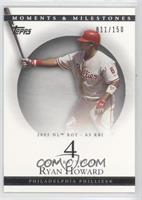 Ryan Howard (2005 NL ROY - 63 RBI) #/150