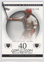 Ryan Howard (2005 NL ROY - 63 RBI) #/150