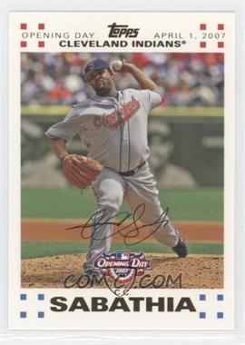 2007 Topps Opening Day - [Base] - Gold #23 - CC Sabathia /2007