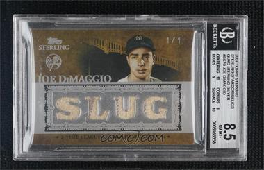2007 Topps Sterling - Sterling Stardom Quad Relics - Sterling Silver #4SS70 - Joe DiMaggio /1 [BGS 8.5 NM‑MT+]